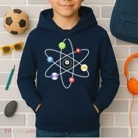 Billiard Lover Pool Player Game Sports Gift Cue Ball Atoms Kids Hoodie thumb 2