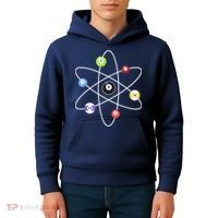 Billiard Lover Pool Player Game Sports Gift Cue Ball Atoms Kids Hoodie thumb 4