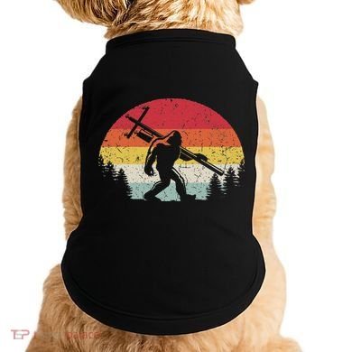 Bigfoot Lineman Power Electrician Funny Sasquatch Lineworker Doggie Tank