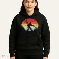 Bigfoot Lineman Power Electrician Funny Sasquatch Lineworker Hoodie thumb 5