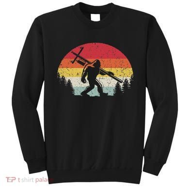 Bigfoot Lineman Power Electrician Funny Sasquatch Lineworker Sweatshirt