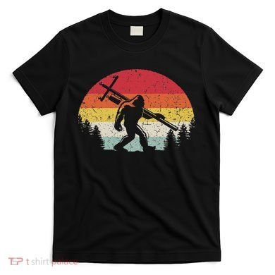 Bigfoot Lineman Power Electrician Funny Sasquatch Lineworker T-Shirt