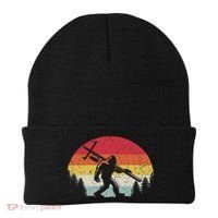 Bigfoot Lineman Power Electrician Funny Sasquatch Lineworker Beanie thumb 0