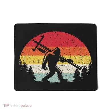 Bigfoot Lineman Power Electrician Funny Sasquatch Lineworker Mousepad