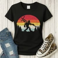 Bigfoot Lineman Power Electrician Funny Sasquatch Lineworker Women's T-Shirt thumb 3