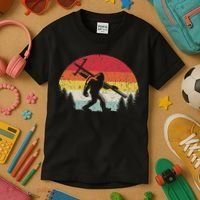Bigfoot Lineman Power Electrician Funny Sasquatch Lineworker Kids T-Shirt thumb 3