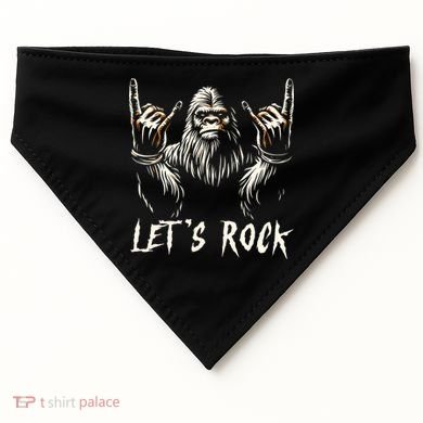 Bigfoot Lets Rock And Roll Funny USA-Made Doggie Bandana