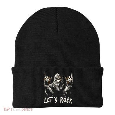 Bigfoot Lets Rock And Roll Funny Beanie