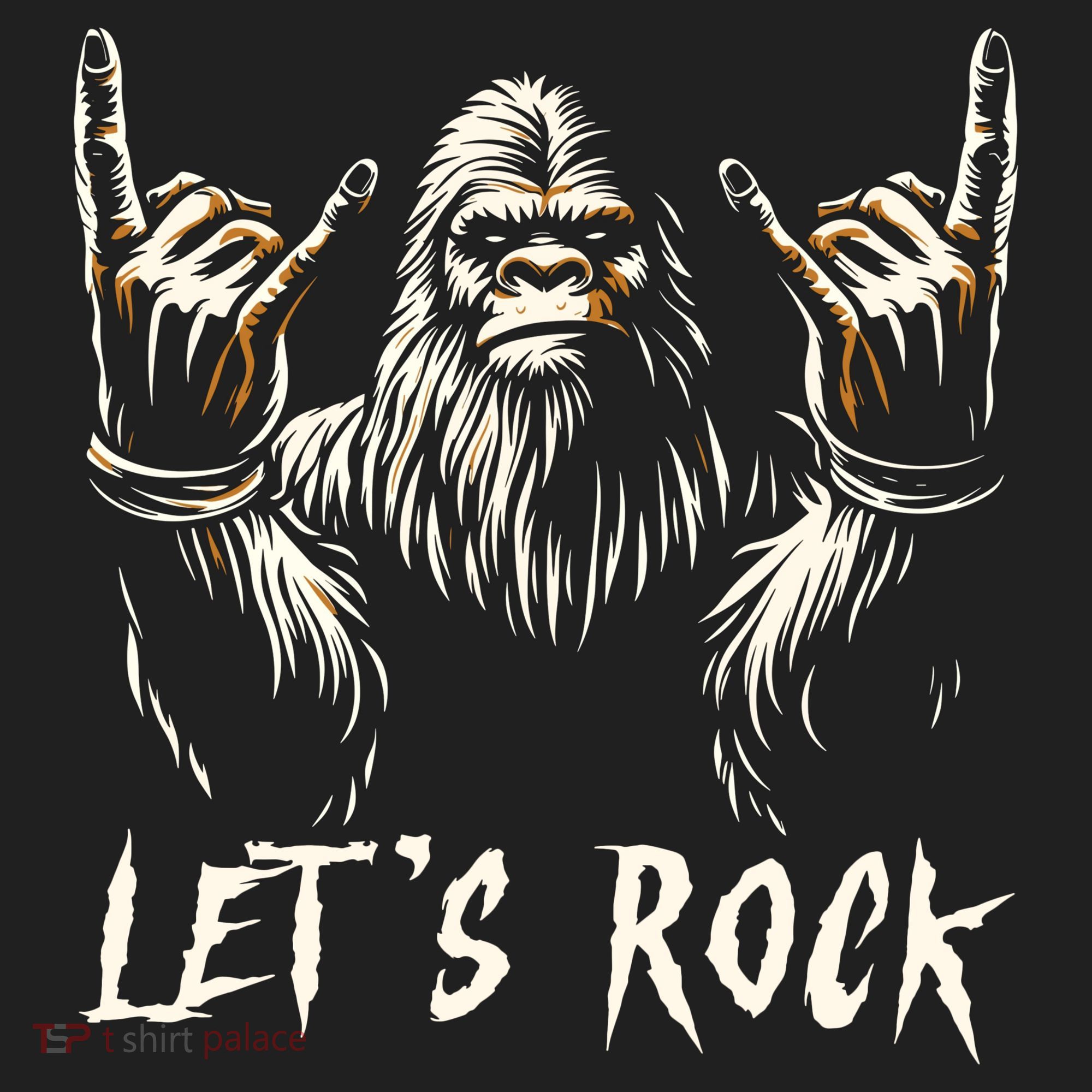 Bigfoot Lets Rock And Roll Funny Beanie