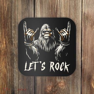 Bigfoot Lets Rock And Roll Funny Coaster