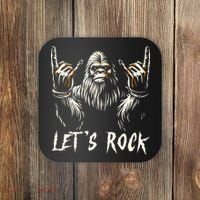 Bigfoot Lets Rock And Roll Funny Coaster thumb 0