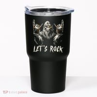 Bigfoot Lets Rock And Roll Funny Tumbler thumb 0