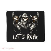 Bigfoot Lets Rock And Roll Funny Mousepad thumb 0