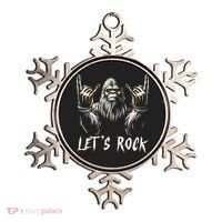 Bigfoot Lets Rock And Roll Funny Ornament thumb 0