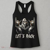 Bigfoot Lets Rock And Roll Funny Women's Tank Top thumb 3