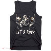 Bigfoot Lets Rock And Roll Funny Tank Top thumb 0