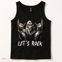 Bigfoot Lets Rock And Roll Funny Tank Top thumb 2
