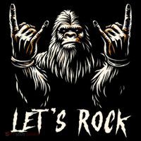 Bigfoot Lets Rock And Roll Funny Tank Top thumb 6
