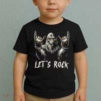 Bigfoot Lets Rock And Roll Funny Toddler T-Shirt thumb 2
