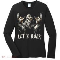 Bigfoot Lets Rock And Roll Funny Women's Long Sleeve Shirt thumb 0