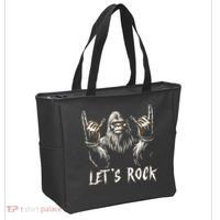 Bigfoot Lets Rock And Roll Funny Tote Bag thumb 2