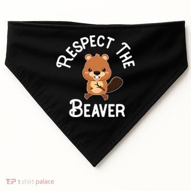 Beaver Lover Respect The Beaver USA-Made Doggie Bandana