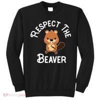 Beaver Lover Respect The Beaver Sweatshirt thumb 0