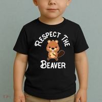 Beaver Lover Respect The Beaver Toddler T-Shirt thumb 2