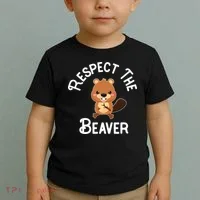 Beaver Lover Respect The Beaver Toddler T-Shirt thumb 2