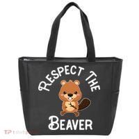 Beaver Lover Respect The Beaver Tote Bag thumb 0
