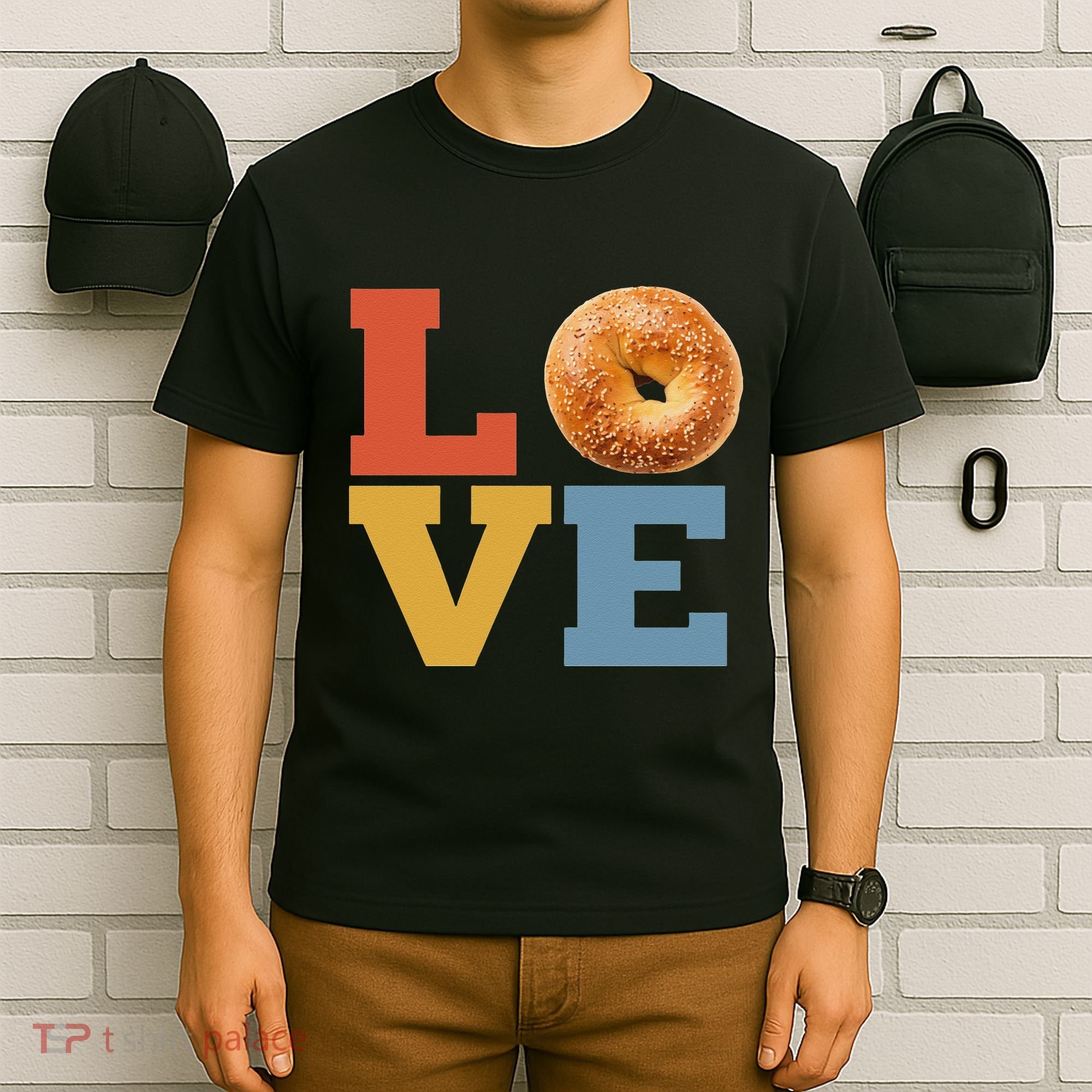 Bagel Love Retro Vibes Bagel Lovers Favorite Weekend Brunch T-Shirt