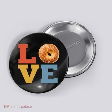Bagel Love Retro Vibes Bagel Lovers Favorite Weekend Brunch Button