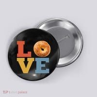 Bagel Love Retro Vibes Bagel Lovers Favorite Weekend Brunch Button thumb 0