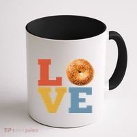 Bagel Love Retro Vibes Bagel Lovers Favorite Weekend Brunch Coffee Mug thumb 1