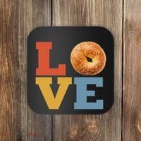 Bagel Love Retro Vibes Bagel Lovers Favorite Weekend Brunch Coaster thumb 0
