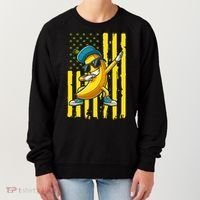 Banana Lover Retro American Flag Dabbing Women's Sweatshirt thumb 0