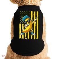 Banana Lover Retro American Flag Dabbing Doggie Tank thumb 0