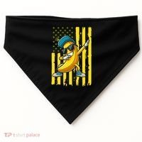 Banana Lover Retro American Flag Dabbing USA-Made Doggie Bandana thumb 0