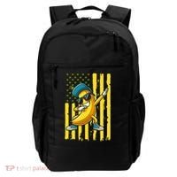 Banana Lover Retro American Flag Dabbing Backpack thumb 0