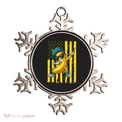 Banana Lover Retro American Flag Dabbing Ornament