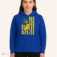 Banana Lover Retro American Flag Dabbing Hoodie thumb 5