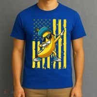 Banana Lover Retro American Flag Dabbing T-Shirt thumb 3