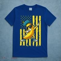 Banana Lover Retro American Flag Dabbing T-Shirt thumb 5