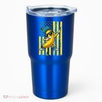 Banana Lover Retro American Flag Dabbing Tumbler thumb 0