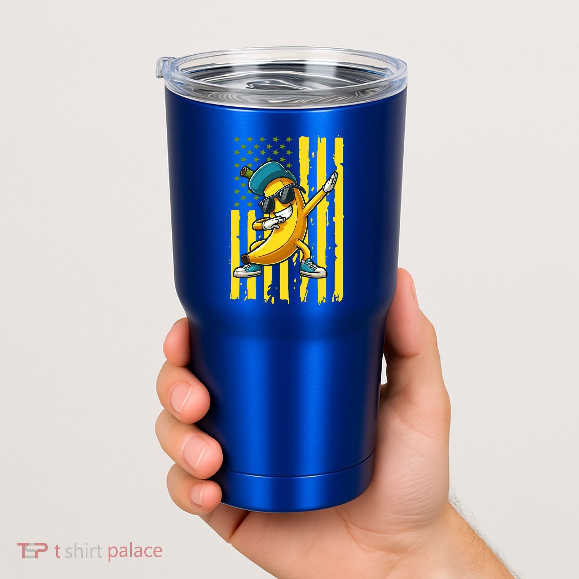Banana Lover Retro American Flag Dabbing Tumbler