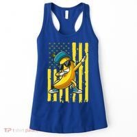 Banana Lover Retro American Flag Dabbing Women's Tank Top thumb 0