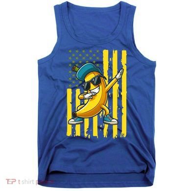 Banana Lover Retro American Flag Dabbing Tank Top