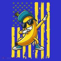 Banana Lover Retro American Flag Dabbing Tank Top thumb 6