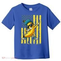 Banana Lover Retro American Flag Dabbing Toddler T-Shirt thumb 0