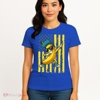 Banana Lover Retro American Flag Dabbing Women's T-Shirt thumb 4